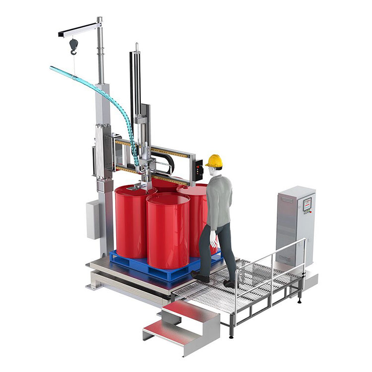 Máy chiết rót chất lỏng pin lithium loại IBC Barrel Rocker